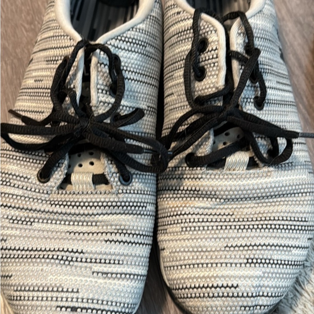 NoBull Striped Black and White Trainers